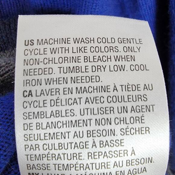 TASSO ELBA Cobalt Blue Merino Wool Blend Crewneck Sweater - Size L - Picture 7 of 7